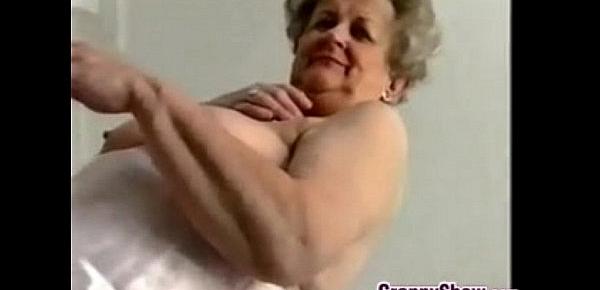  Naughty Grandmother Does A Striptease